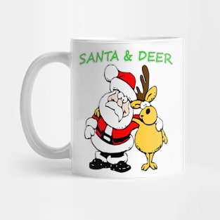 Santa and Deer Mug